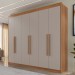 Guarda-Roupa Casal Siena 6 Portas 6 Gavetas 100% Mdf Cinamomo/Off White - Pnr Móveis
