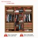 Guarda-Roupa Casal Siena 6 Portas 6 Gavetas 100% Mdf Cinamomo/Off White - Pnr Móveis