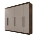 Guarda-Roupa Casal Siena 6 Portas 6 Gavetas 100% Mdf Savana/Off White - Pnr Móveis
