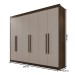 Guarda-Roupa Casal Siena 6 Portas 6 Gavetas 100% Mdf Savana/Off White - Pnr Móveis