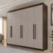 Guarda-Roupa Casal Siena 6 Portas 6 Gavetas 100% Mdf Savana/Off White - Pnr Móveis