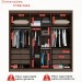 Guarda-Roupa Casal Siena 6 Portas 6 Gavetas 100% Mdf Savana/Off White - Pnr Móveis