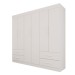 Guarda-Roupa Casal Kali 6 Portas 4 Gavetas Branco - Pnr Móveis