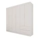 Guarda-Roupa Casal Kali 6 Portas 4 Gavetas Branco - Pnr Móveis