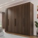 Guarda-Roupa Casal Magnus 6 Portas 6 Gavetas Ripado 100% Mdf Savana - Pnr Móveis