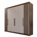 Guarda-Roupa Casal Magnus 6 Portas 6 Gavetas Ripado 100% Mdf Savana/Off White - Pnr Móveis