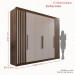 Guarda-Roupa Casal Magnus 6 Portas 6 Gavetas Ripado 100% Mdf Savana/Off White - Pnr Móveis