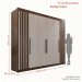 Guarda-Roupa Casal Magnus 6 Portas 6 Gavetas Ripado 100% Mdf Savana/Off White - Pnr Móveis