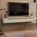 Rack para TV Até 65 Polegadas Suspenso Uno 3 Portas Off White/Bege/Cedro/Freijó - Olivar Móveis