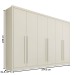 Guarda-Roupa Casal Valencia 6 Portas 6 Gavetas 100% Mdf Off White - Mademarques