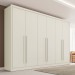 Guarda-Roupa Casal Valencia 6 Portas 6 Gavetas 100% Mdf Off White - Mademarques