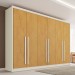Guarda-Roupa Casal Valencia 6 Portas 6 Gavetas 100% Mdf Off White/Peroba - Mademarques