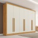 Guarda-Roupa Casal Valencia 6 Portas 6 Gavetas 100% Mdf Peroba/Off White - Mademarques