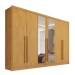 Guarda-Roupa Casal Valencia 6 Portas 6 Gavetas 100% Mdf com Espelho Peroba - Mademarques
