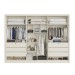Guarda-Roupa Casal Valencia 6 Portas 6 Gavetas 100% Mdf com Espelho Off White/Peroba - Mademarques