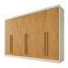 Guarda-Roupa Casal Alba Plus 6 Portas 4 Gavetas 100% Mdf Off White/Peroba - Mademarques