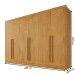 Guarda-Roupa Casal Alba Plus 6 Portas 4 Gavetas 100% Mdf Peroba - Mademarques