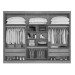 Guarda-Roupa Casal Alba Plus 6 Portas 4 Gavetas 100% Mdf Peroba/Off White - Mademarques