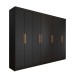 Guarda-Roupa Casal Aurora Radiante 8 Portas 4 Gavetas Nero - Panorama Móveis