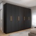 Guarda-Roupa Casal Aurora Radiante 8 Portas 4 Gavetas Nero - Panorama Móveis