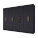 Guarda-Roupa Casal Aurora 8 Portas 4 Gavetas Nero - Panorama Móveis