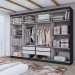Guarda-Roupa Casal Aurora 8 Portas 4 Gavetas Nero - Panorama Móveis