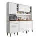 Armário de Cozinha Espanha 6 Portas 2 Gavetas Cinamomo/Off White - Pnr Móveis
