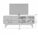 Rack Bancada para TV Até 70 Polegadas Nazaré 1 Porta Ripado Cinamomo/Off White - Pnr Móveis