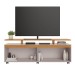 Rack Bancada para TV Até 65 Polegadas évora 4 Portas Off White/Cinamomo - Pnr Móveis