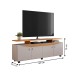 Rack Bancada para TV Até 65 Polegadas évora 4 Portas Off White/Cinamomo - Pnr Móveis
