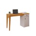 Mesa Escrivaninha Pérola 1 Porta 1 Gaveta Cinamomo/Off White - Pnr Móveis