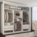 Guarda-Roupa Casal Louise 3 Portas de Correr 4 Gavetas Espelhado Branco - Panorama Móveis