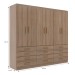Guarda-Roupa Casal Arkansas 6 Portas 12 Gavetas Demolição - Pnr Móveis