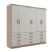 Guarda-Roupa Casal Arkansas 6 Portas 12 Gavetas Branco/Demolição - Pnr Móveis