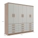 Guarda-Roupa Casal Arkansas 6 Portas 12 Gavetas Branco/Demolição - Pnr Móveis
