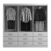 Guarda-Roupa Casal Honduras 3 Portas 9 Gavetas Black - Pnr Móveis