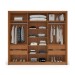 Guarda-Roupa Casal Porto 3 Portas 4 Gavetas Freijó/Cinza - Politorno