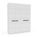 Guarda-Roupa Casal Lisboa 4 Portas 4 Gavetas Branco - Politorno