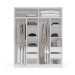 Guarda-Roupa Casal Lisboa 4 Portas 4 Gavetas Branco - Politorno