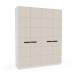 Guarda-Roupa Casal Lisboa 4 Portas 4 Gavetas Branco/Creme - Politorno