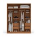 Guarda-Roupa Casal Lisboa 4 Portas 4 Gavetas Freijó/Verde - Politorno