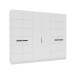 Guarda-Roupa Casal Lisboa 6 Portas 4 Gavetas Branco - Politorno