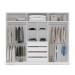 Guarda-Roupa Casal Lisboa 6 Portas 4 Gavetas Branco - Politorno