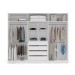 Guarda-Roupa Casal Lisboa 6 Portas 4 Gavetas Branco/Azul - Politorno