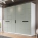Guarda-Roupa Casal Lisboa 6 Portas 4 Gavetas Branco/Verde - Politorno