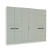Guarda-Roupa Casal Lisboa 6 Portas 4 Gavetas Branco/Verde - Politorno