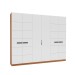 Guarda-Roupa Casal Lisboa 6 Portas 4 Gavetas Freijó/Branco - Politorno
