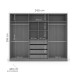 Guarda-Roupa Casal Lisboa 6 Portas 4 Gavetas Freijó/Branco - Politorno