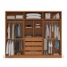 Guarda-Roupa Casal Lisboa 6 Portas 4 Gavetas Freijó/Verde - Politorno