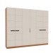 Guarda-Roupa Casal Lisboa 6 Portas 4 Gavetas Freijó/Creme - Politorno